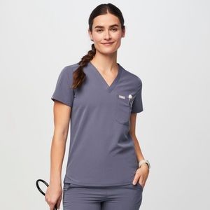 Figs Catarina Scrub Top in Space Navy